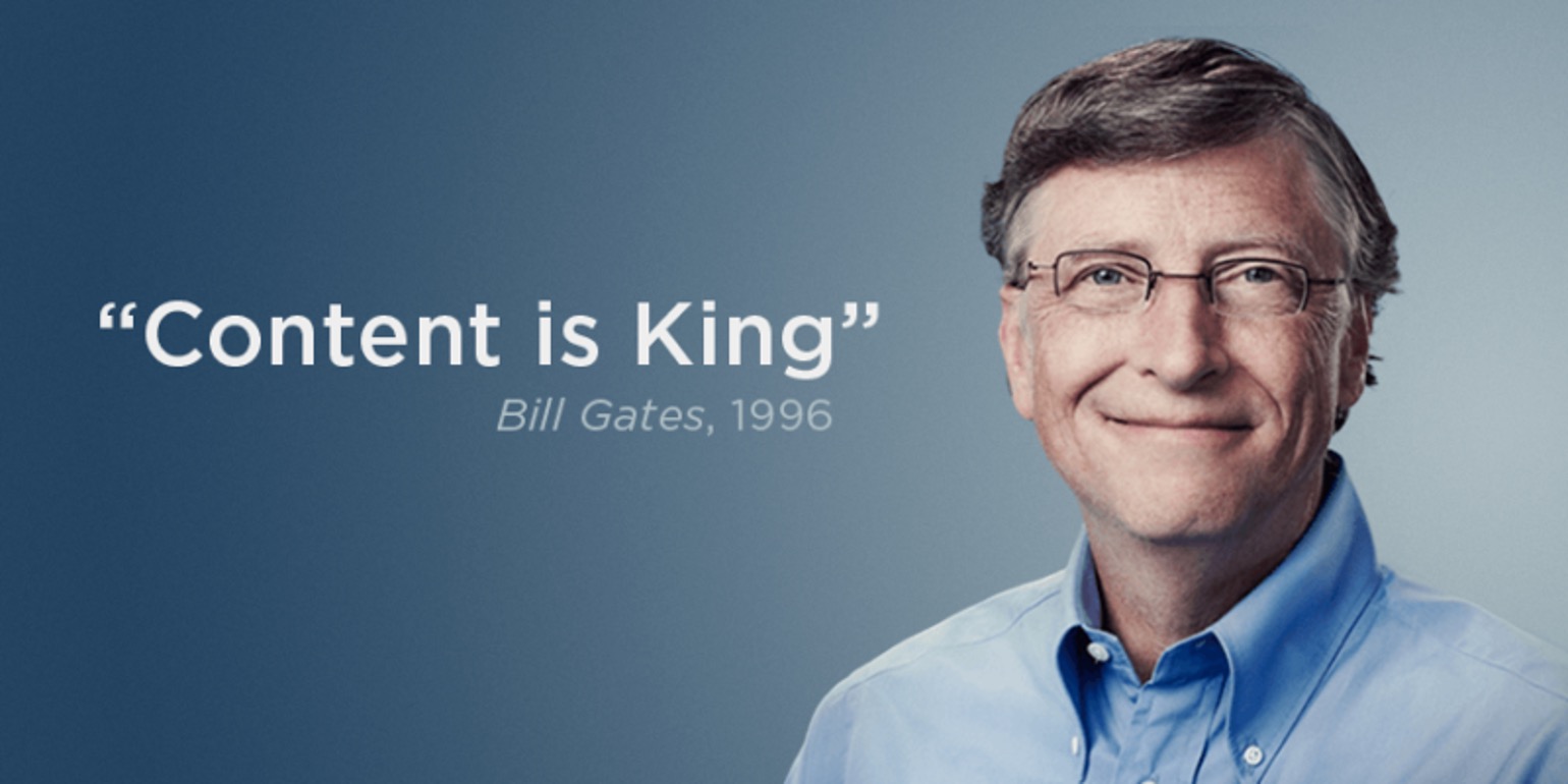 Bill Gates Content is KIng